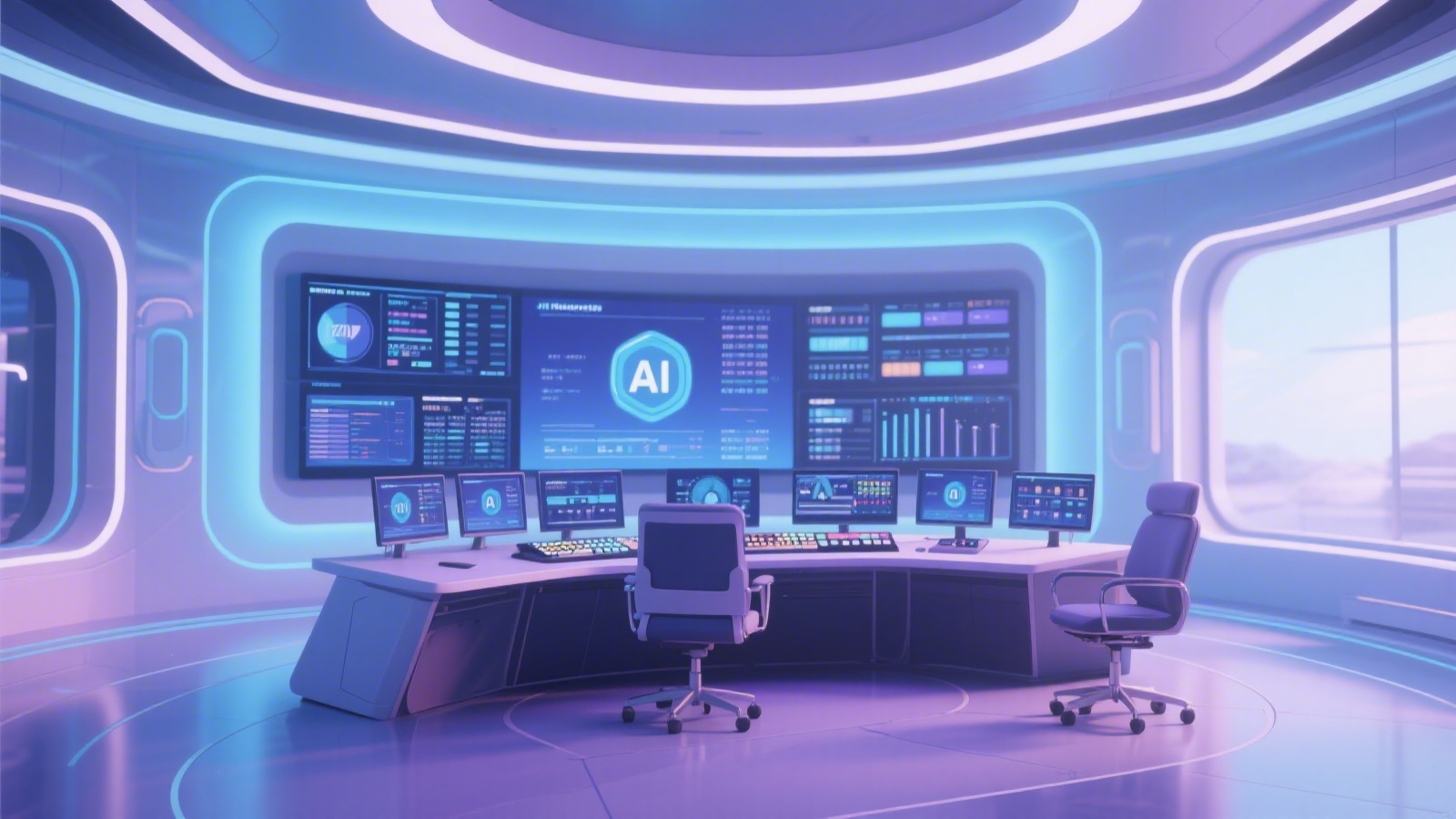 AI video generation dashboard illustration